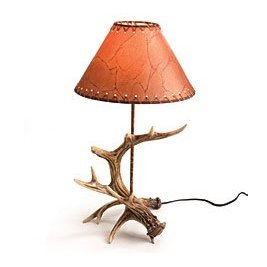 Rustic Lodge Decor Deer Antler Table Top Lamp 